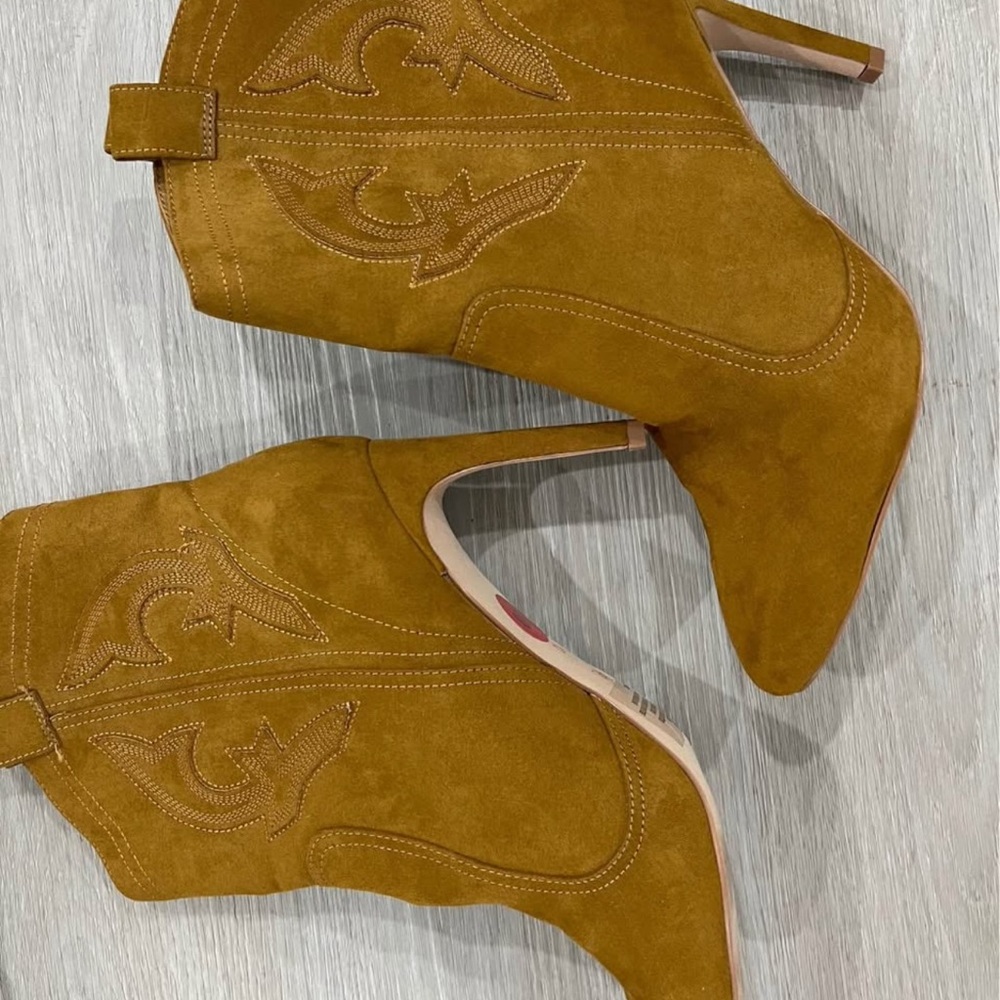 Brown Suede Ankle Boots